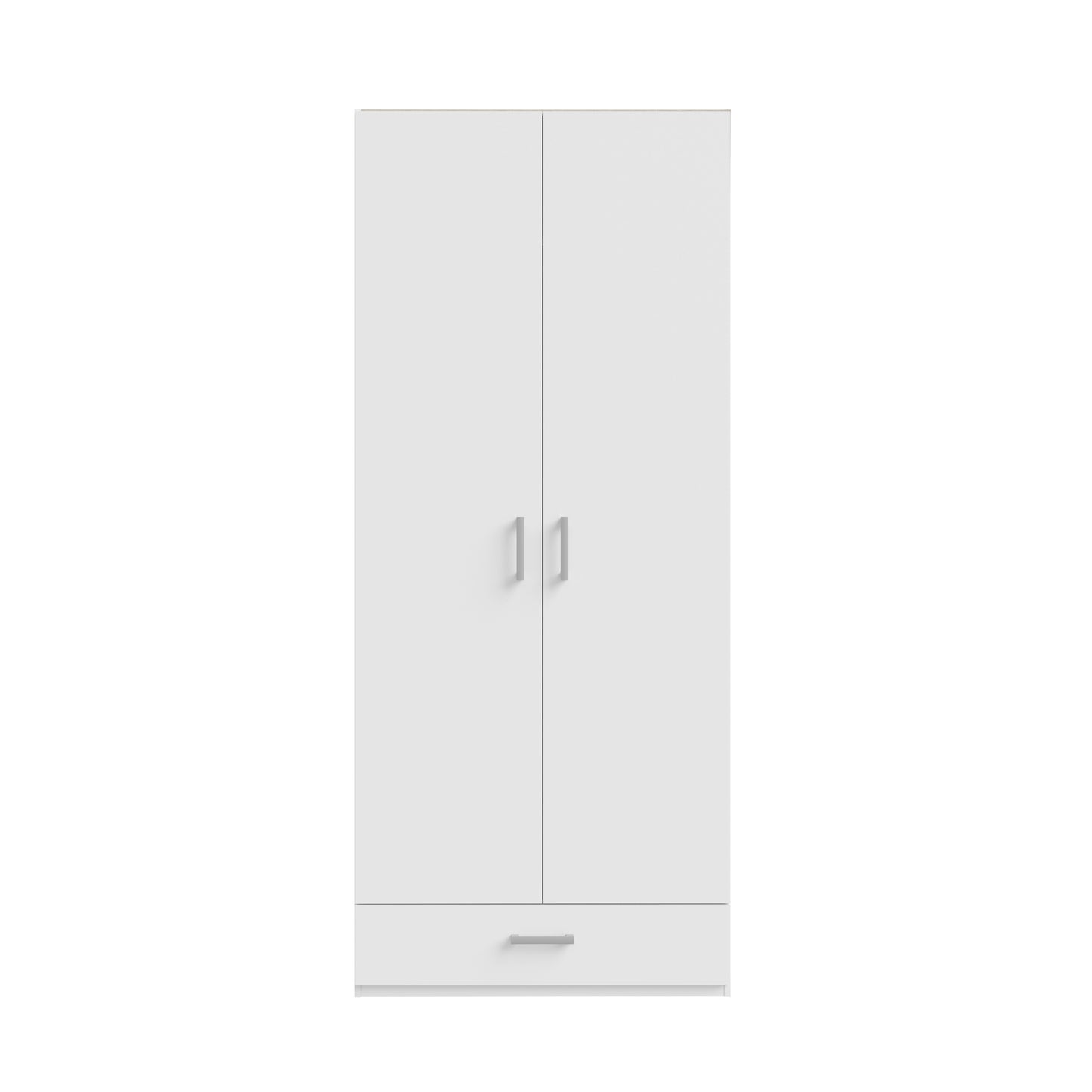 Dulap 2 Usi Si 1 Sertar Ecobest 2 Alb, 88.9 Cm