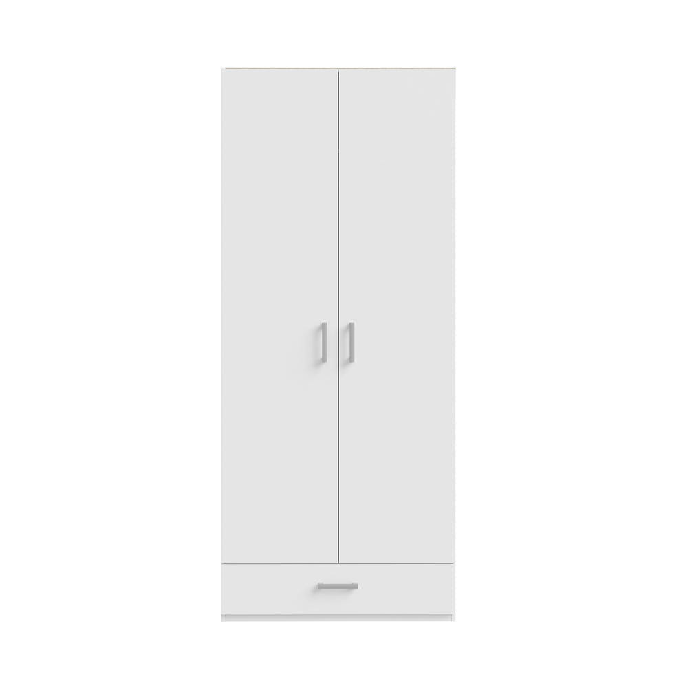 Dulap 2 Usi Si 1 Sertar Ecobest 2 Alb, 88.9 Cm