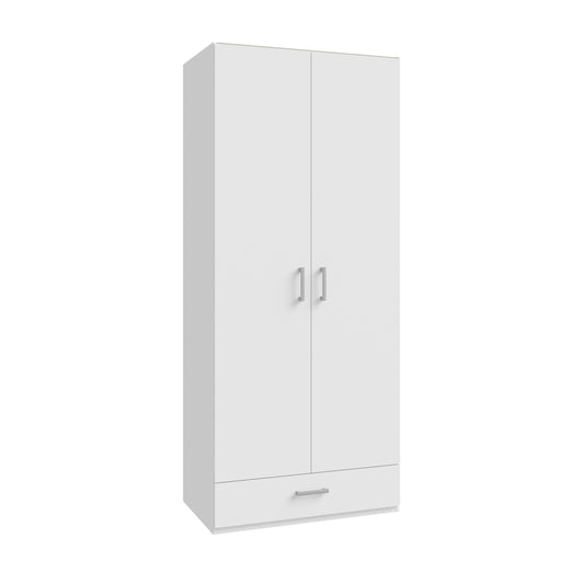 Dulap 2 Usi Si 1 Sertar Ecobest 2 Alb, 88.9 Cm