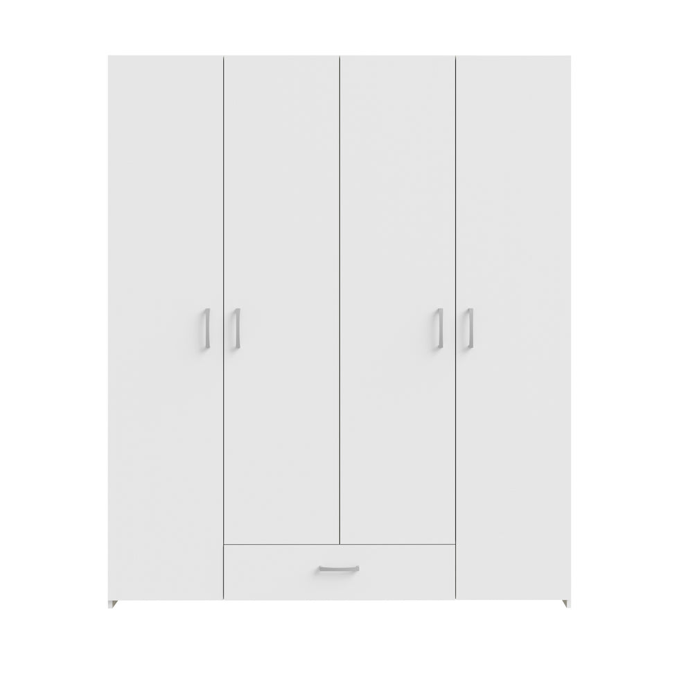 Dulap 4 Usi Ecobest Alb, 159.1 Cm