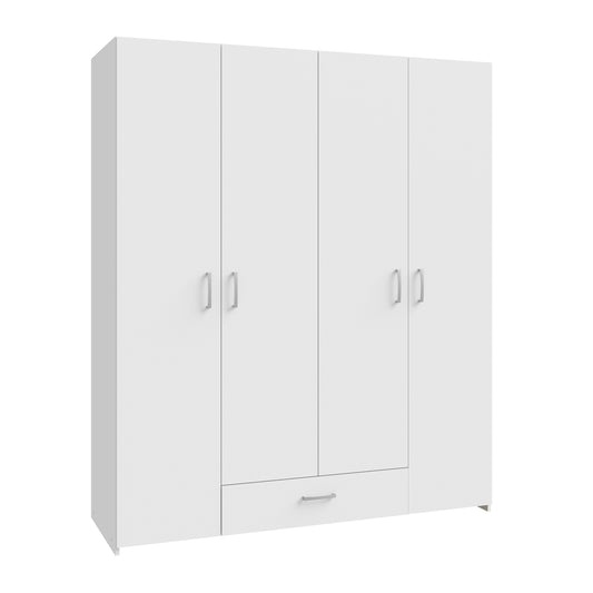 Dulap 4 Usi Ecobest Alb, 159.1 Cm