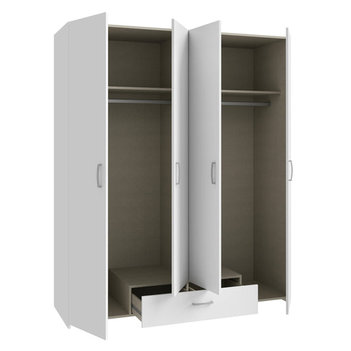 Dulap 4 Usi Ecobest Alb, 159.1 Cm
