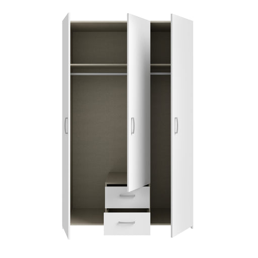 Dulap 3 Usi Ecobest Alb, 119.4 Cm
