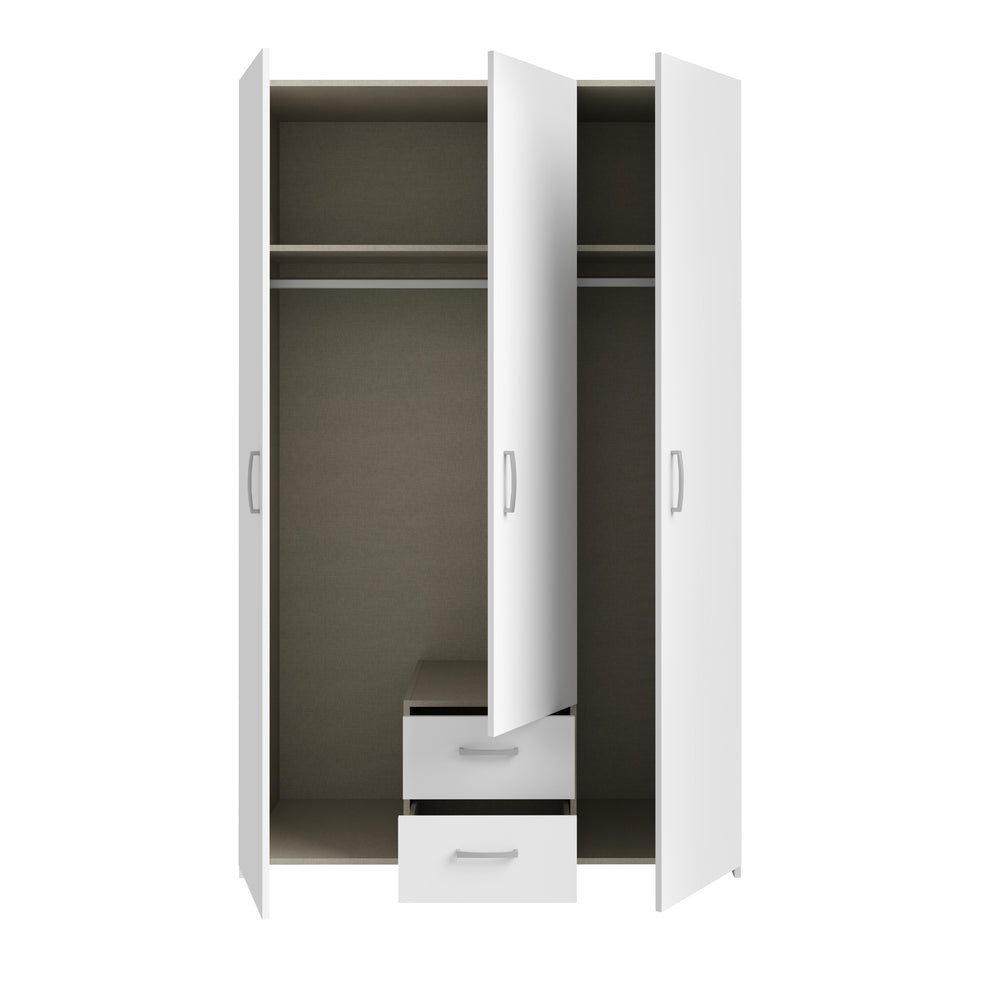 Dulap 3 Usi Ecobest Alb, 119.4 Cm