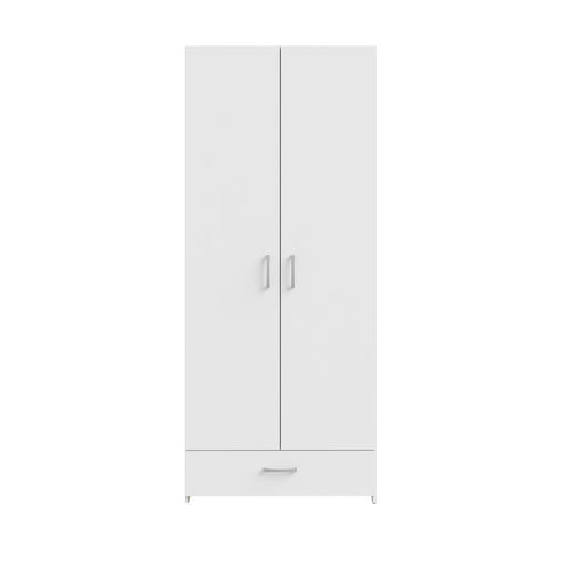 Dulap 2 Usi Si 1 Sertar  Ecobest Alb, 79.7 Cm