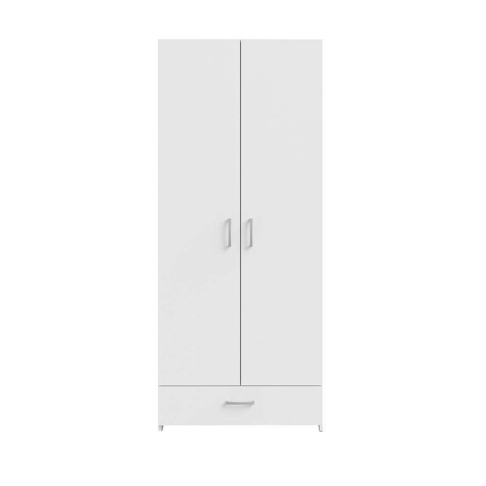 Dulap 2 Usi Si 1 Sertar  Ecobest Alb, 79.7 Cm