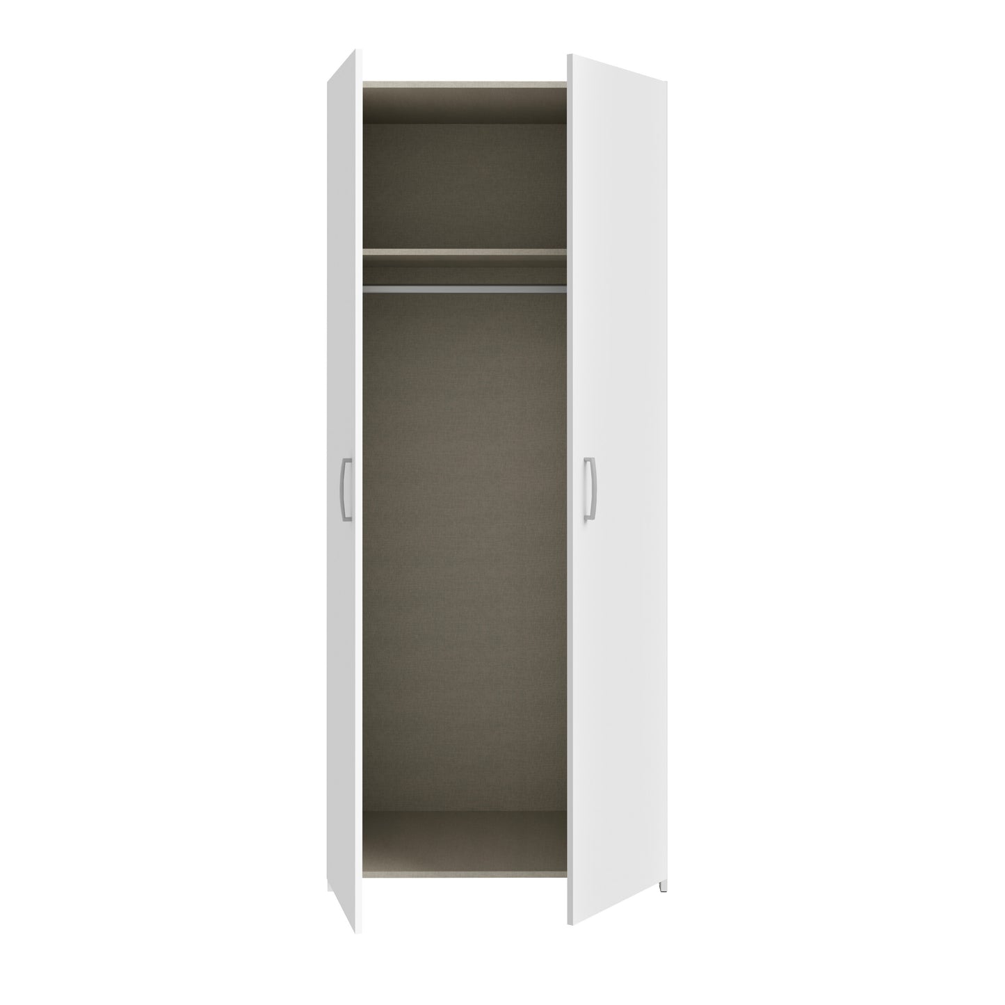 Dulap 2 Usi Ecobest  Alb, 79.7 x 190.5 Cm