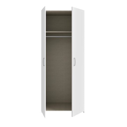 Dulap 2 Usi Ecobest  Alb, 79.7 x 190.5 Cm