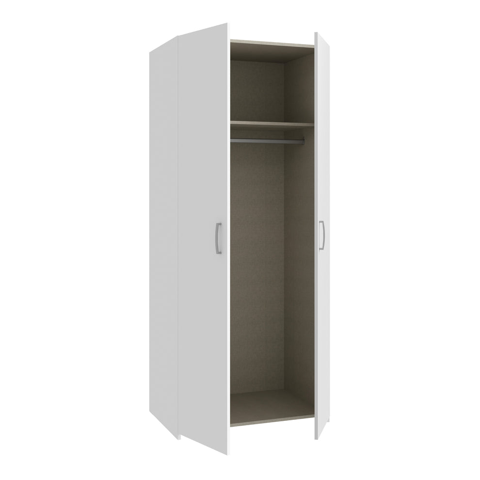 Dulap 2 Usi Ecobest  Alb, 79.7 x 190.5 Cm