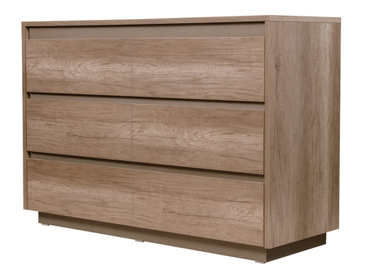 Comoda Phoenix Cu 3 Sertare, Stejar Antichizat, 113 Cm