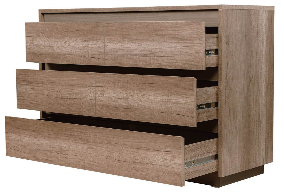 Comoda Phoenix Cu 3 Sertare, Stejar Antichizat, 113 Cm