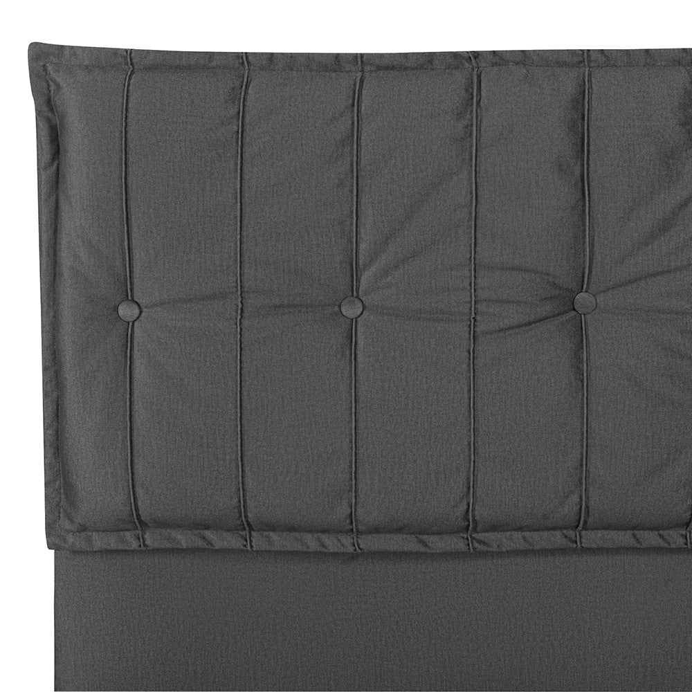 Pat Tapitat Milano, Dimensiune Saltea 180 x 200 Cm, Cu Somiera Rabatabila, Gri