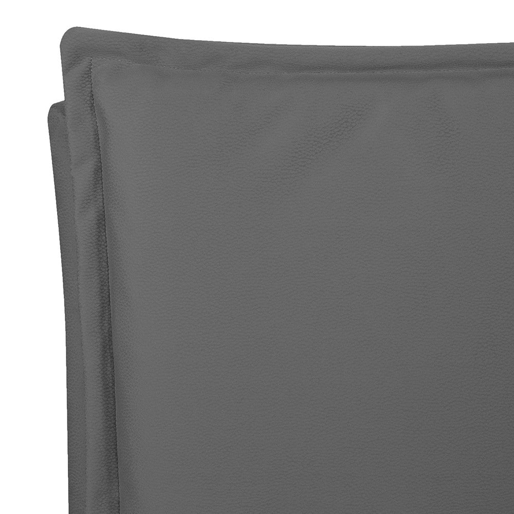 Pat Tapitat Topazio, Dimensiune Saltea 120 x 200 Cm, Cu Somiera Rabatabila, Gri