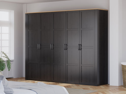 Dulap 5 Usi  Blackhit, Stejar Riviera Si Stejar Cabezone, 265,6 Cm