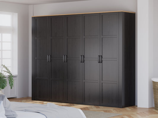 Dulap 5 Usi  Blackhit, Stejar Riviera Si Stejar Cabezone, 265,6 Cm