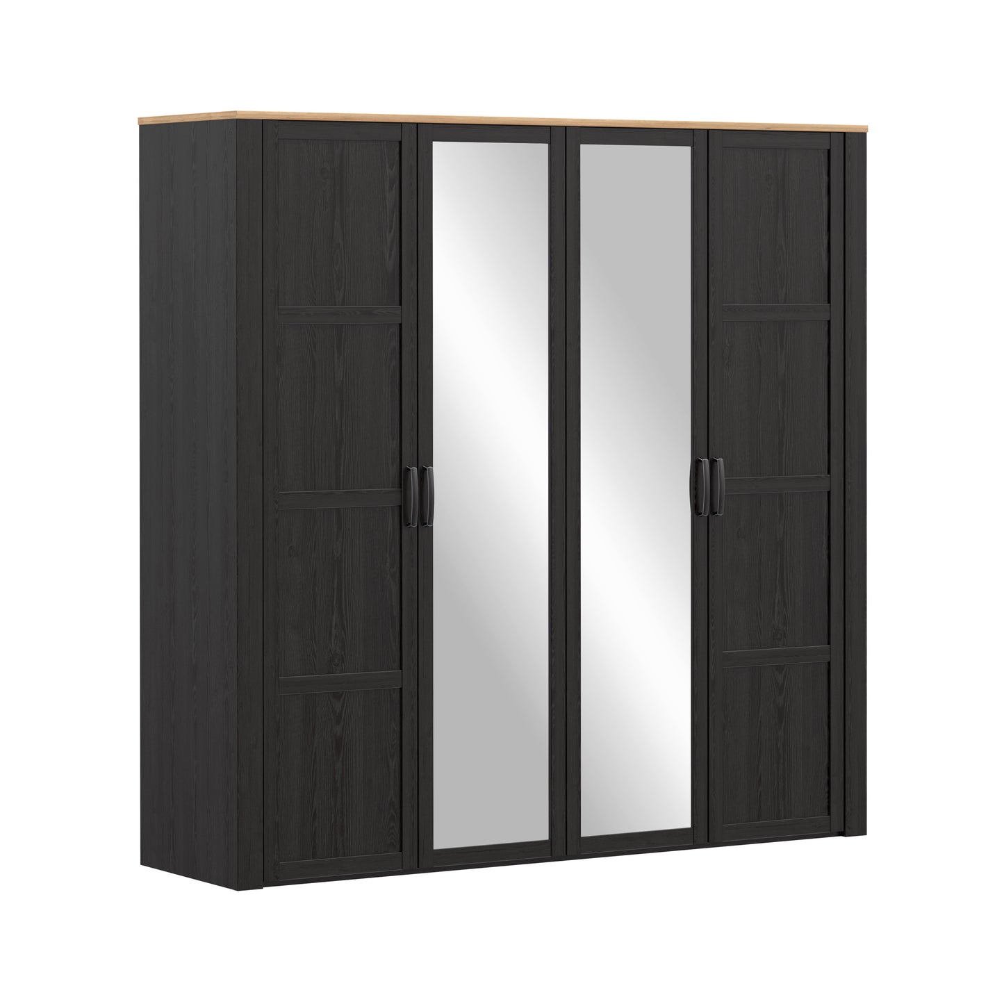 Dulap 4 Usi  Blackhit, Stejar Riviera Si Stejar Cabezone, 215,9 Cm