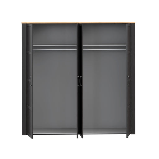 Dulap 4 Usi  Blackhit, Stejar Riviera Si Stejar Cabezone, 215,9 Cm