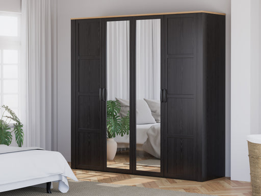 Dulap 4 Usi  Blackhit, Stejar Riviera Si Stejar Cabezone, 215,9 Cm