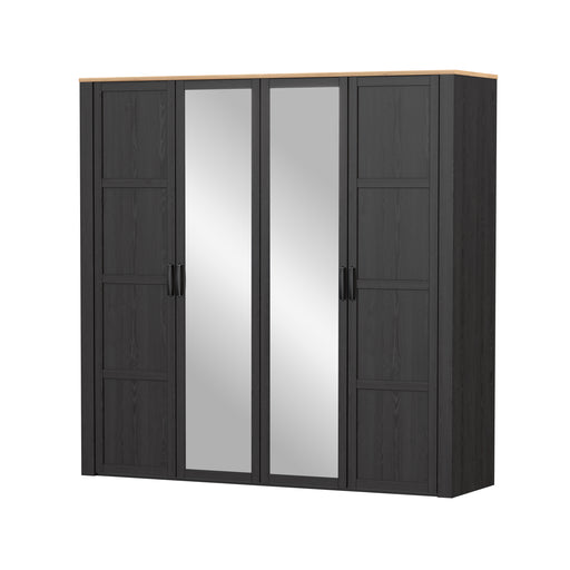 Dulap 4 Usi  Blackhit, Stejar Riviera Si Stejar Cabezone, 215,9 Cm