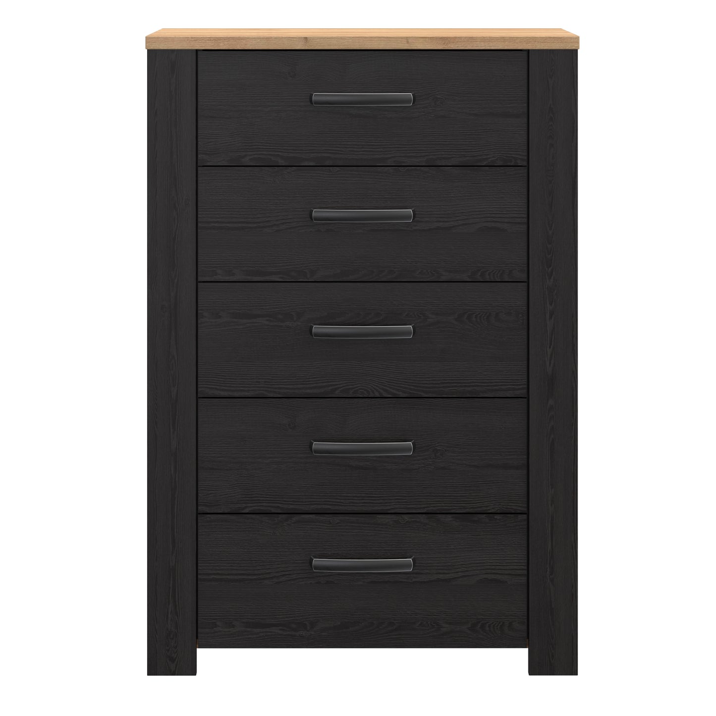 Comoda 5 Sertare  Blackhit, Stejar Riviera Si Stejar Cabezone, 71.7  Cm