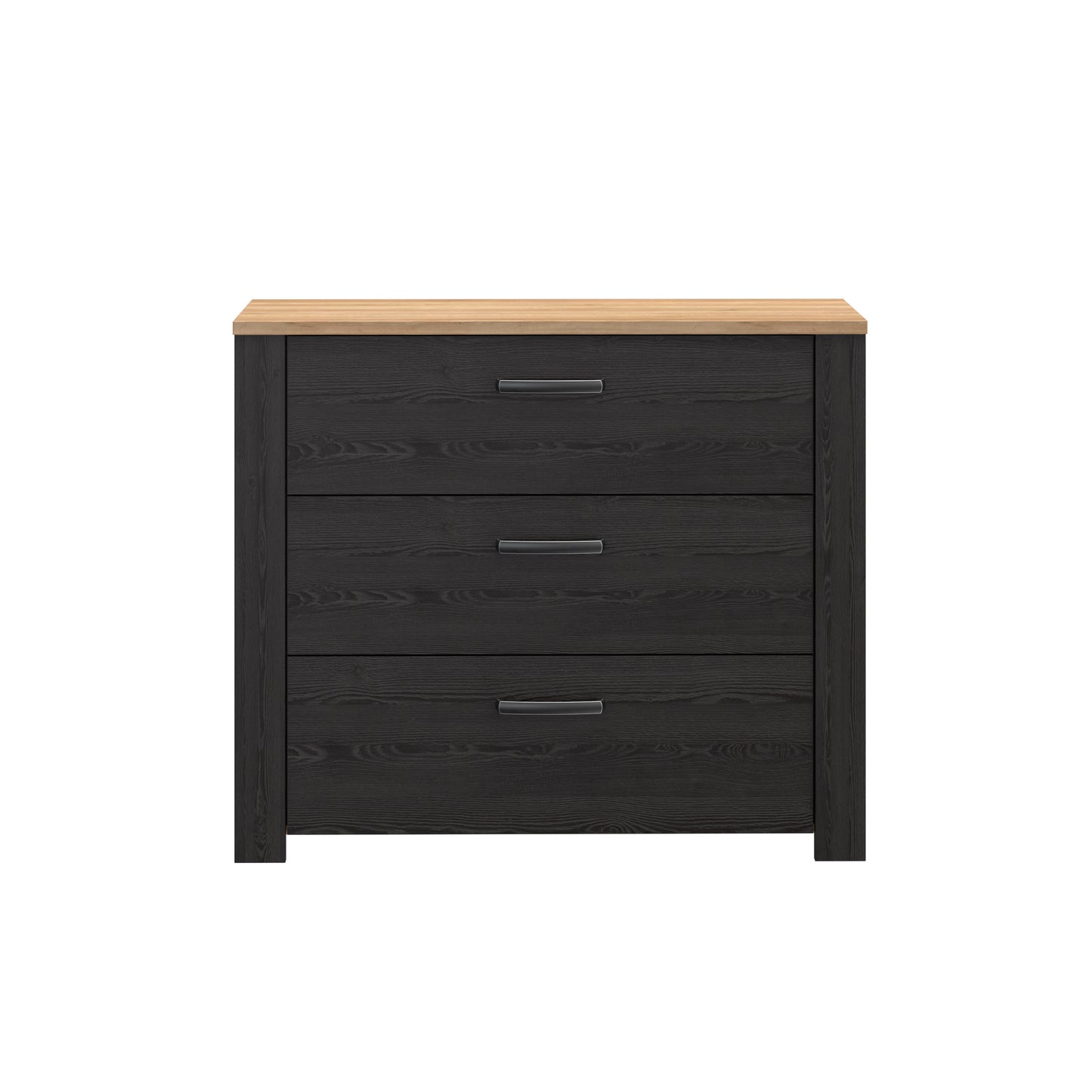 Comoda 4 Sertare Blackhit, Stejar Riviera Si Stejar Cabezone, 101,4  Cm