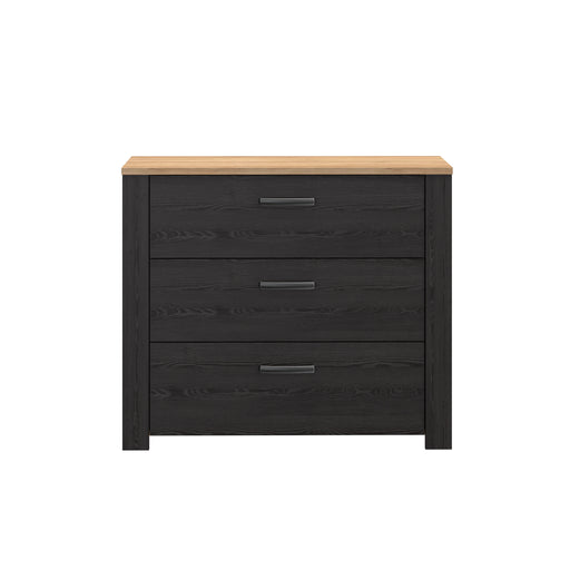 Comoda 4 Sertare Blackhit, Stejar Riviera Si Stejar Cabezone, 101,4  Cm