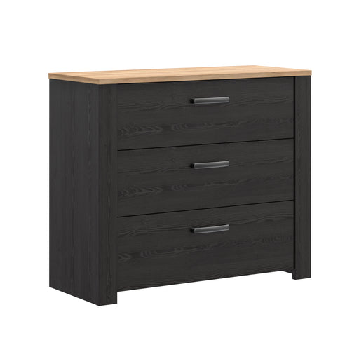 Comoda 4 Sertare Blackhit, Stejar Riviera Si Stejar Cabezone, 101,4  Cm