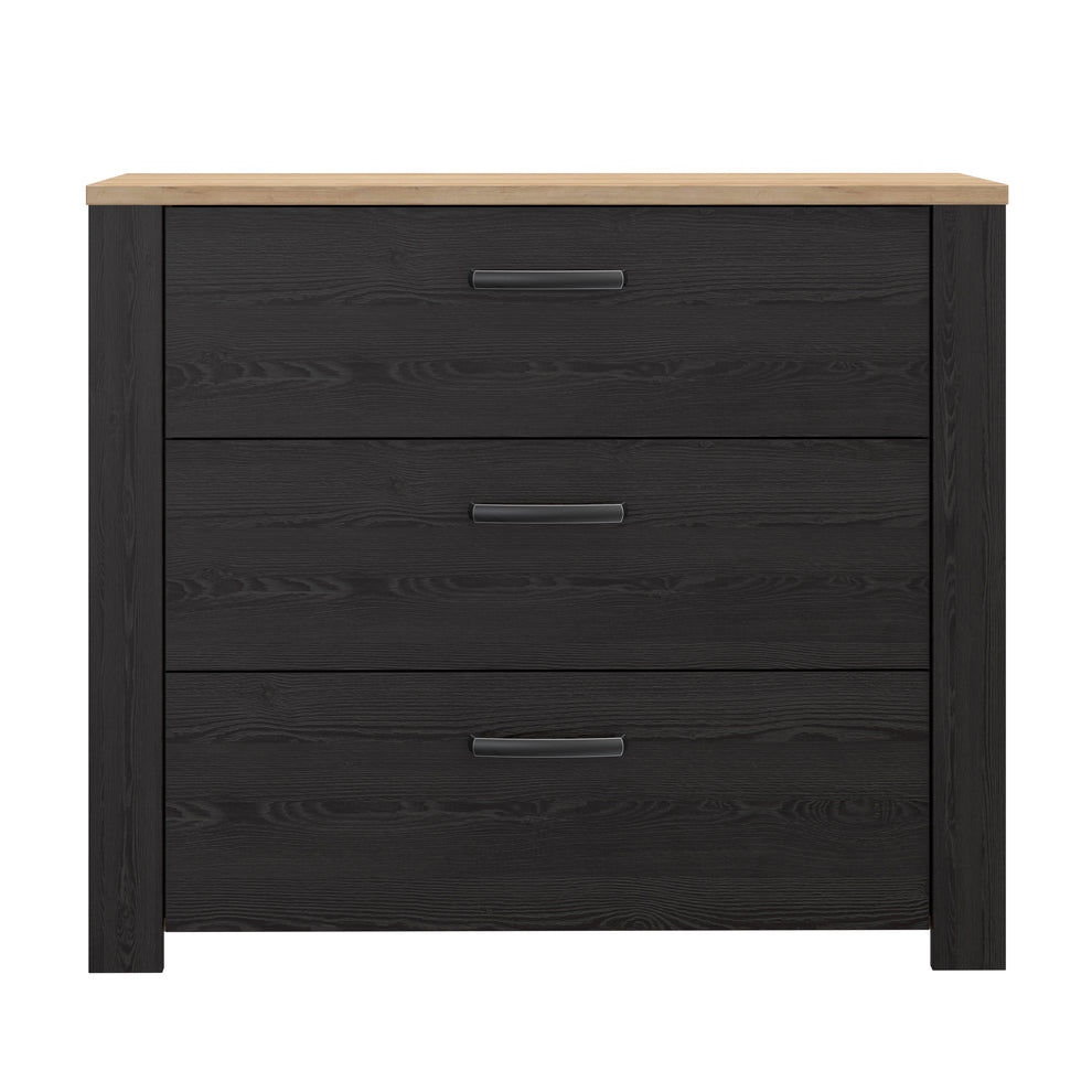 Comoda 4 Sertare Blackhit, Stejar Riviera Si Stejar Cabezone, 101,4  Cm