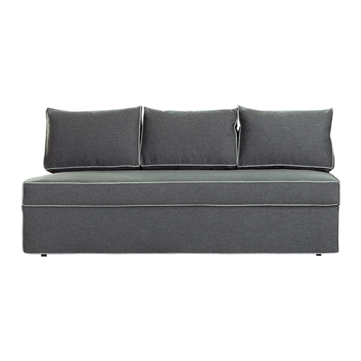 Canapea Extensibila New Modulo, 3 Locuri, Lada Depozitare, Gri, 194 Cm