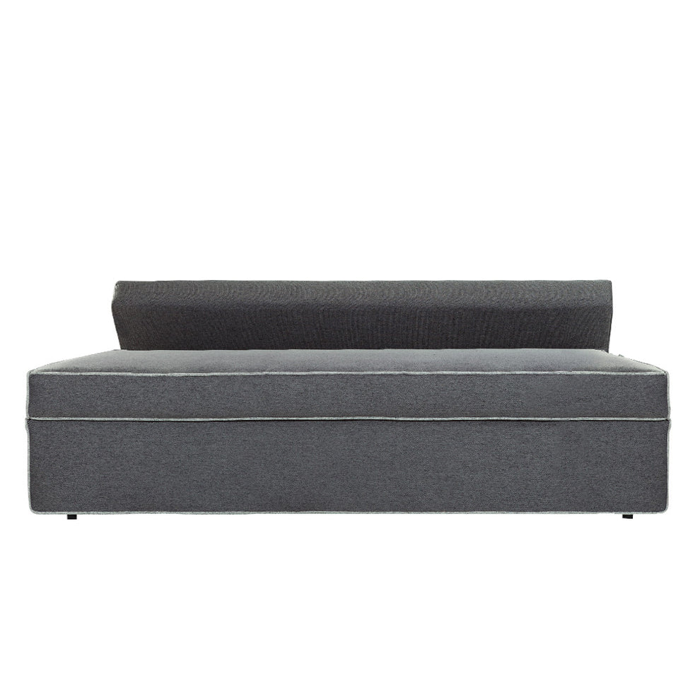 Canapea Extensibila New Modulo, 3 Locuri, Lada Depozitare, Gri, 194 Cm