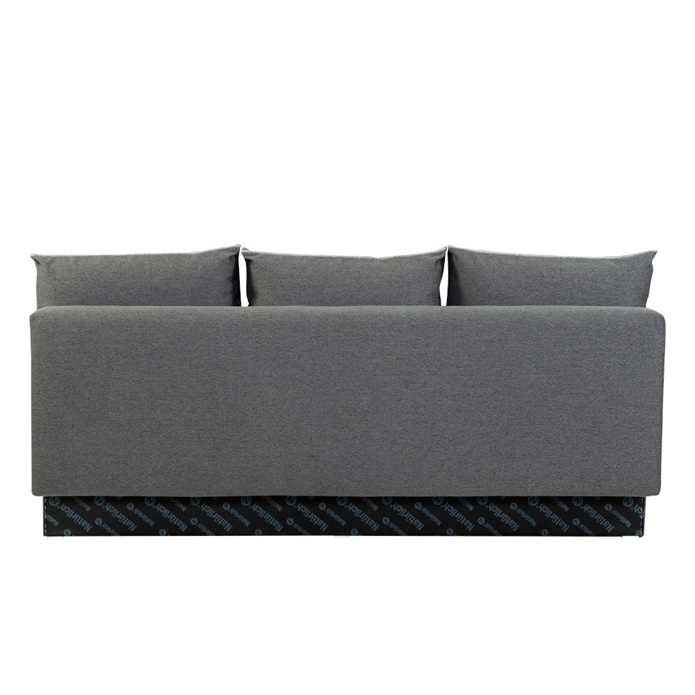 Canapea Extensibila New Modulo, 3 Locuri, Lada Depozitare, Gri, 194 Cm