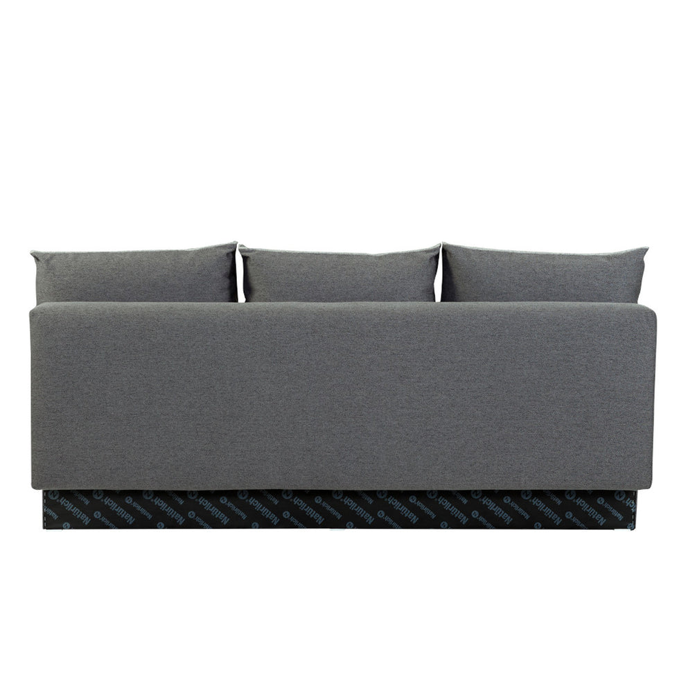 Canapea Extensibila New Modulo, 3 Locuri, Lada Depozitare, Gri, 194 Cm