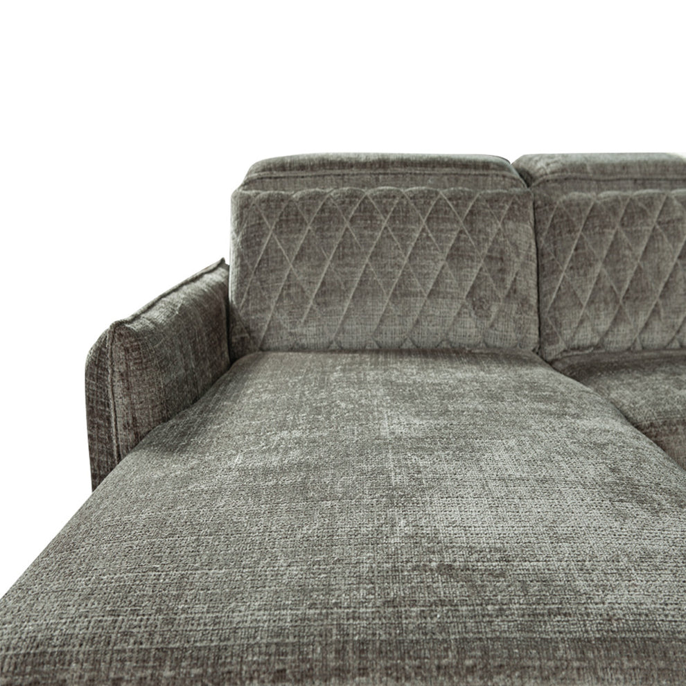 Coltar U Extensibil Tiago, Dreapta, 6 Locuri, Tetiere Reglabile, Maro Cremona 330 Cm