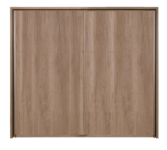 Dulap 2 Usi Culisante Phoenix, Cu Rama Design Stejar Antichizat, 249 Cm