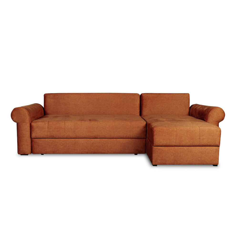 Coltar Extensibil Dreapta Trendy, 5 Locuri, Lada Depozitare, Terracotta, 275 Cm