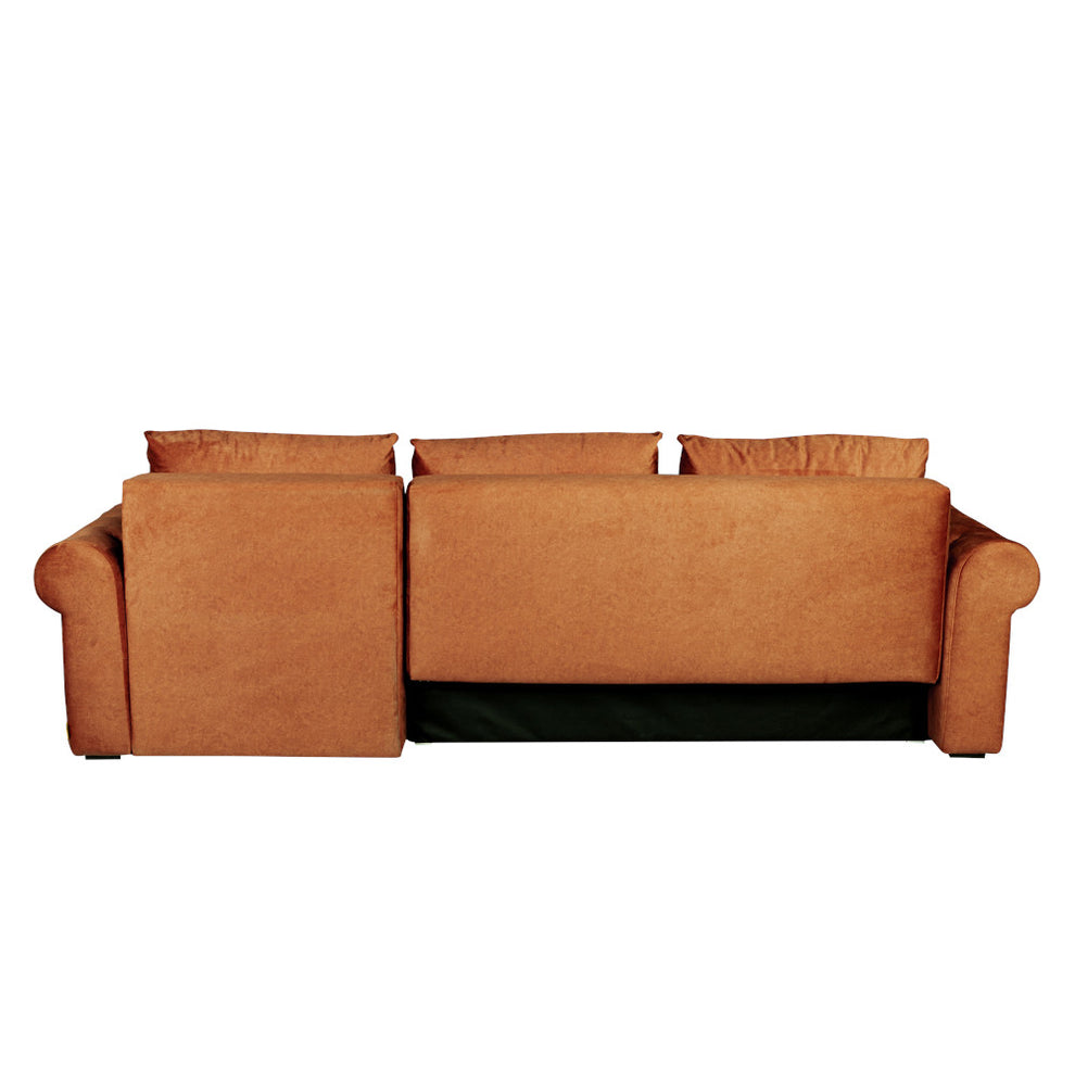 Coltar Extensibil Dreapta Trendy, 5 Locuri, Lada Depozitare, Terracotta, 275 Cm