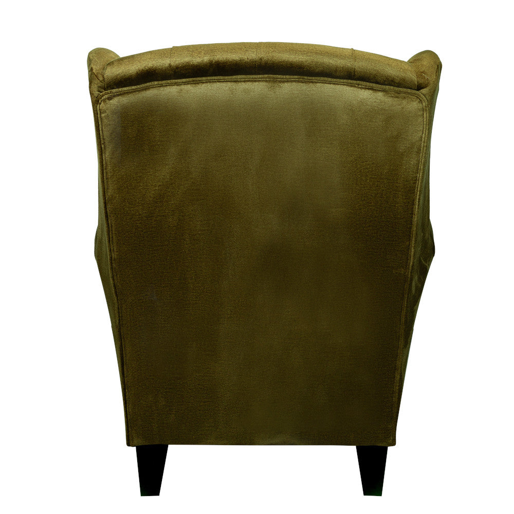 Fotoliu Chandler Capitonat, Verde Si Colonial, 84 Cm