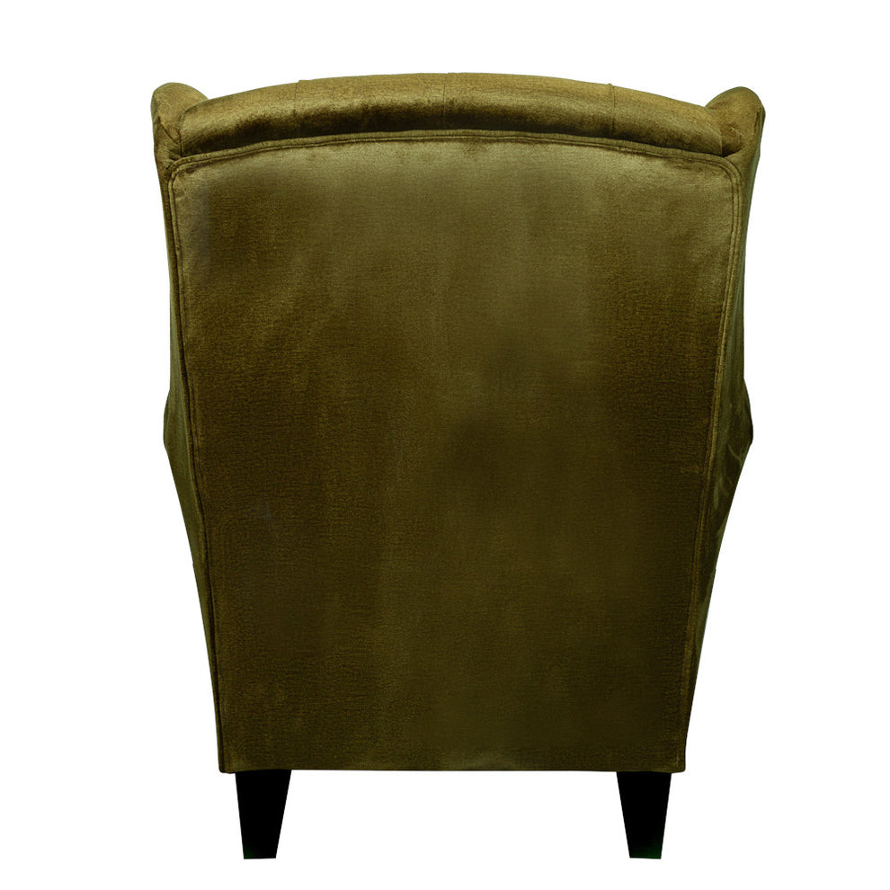 Fotoliu Chandler Capitonat, Verde Si Colonial, 84 Cm