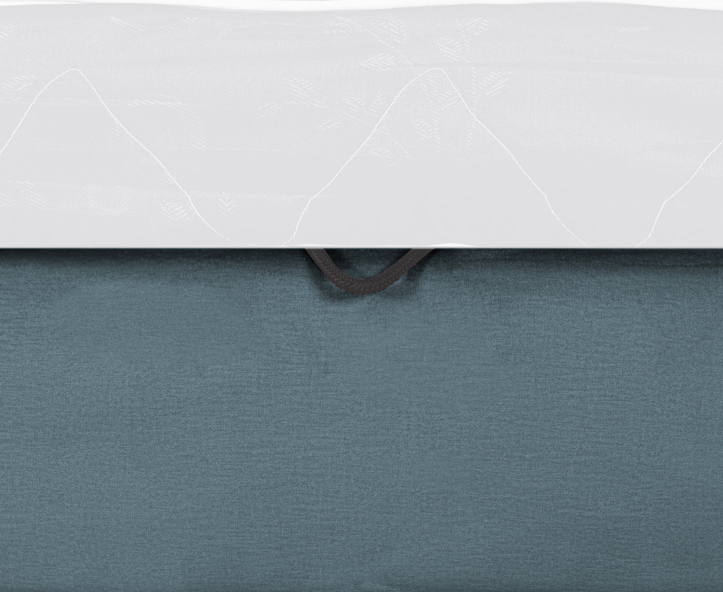 Pat Tapitat Ravel Junior, Dimensiune Saltea 90 x 200 Cm, Somiera Rabatabila Si Panou Dreapta, Albastru