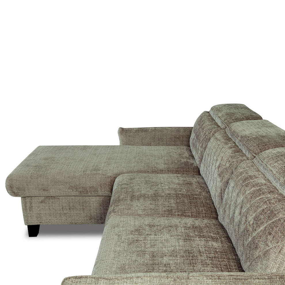 Coltar Extensibil Cu Insula Stanga Tiago, 5 Locuri, Tetiere Reglabile, Maro, Cremona 24,
