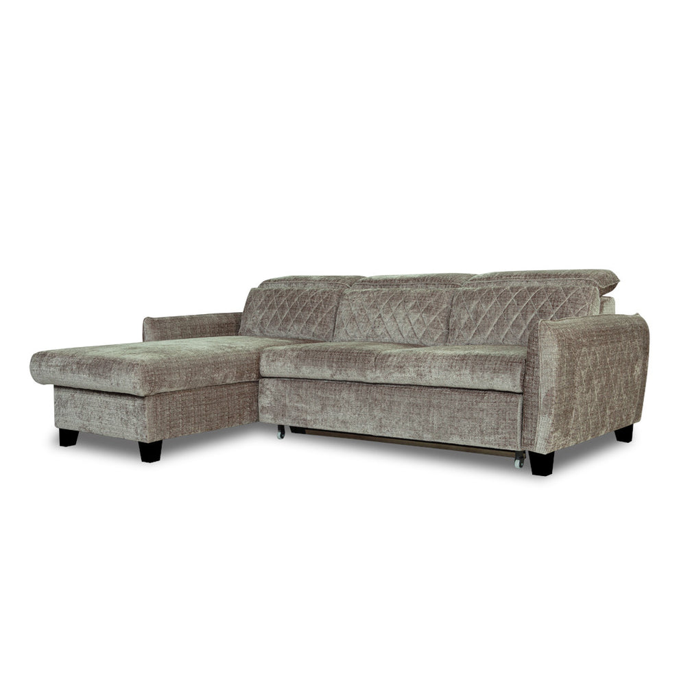 Coltar Extensibil Cu Insula Stanga Tiago, 5 Locuri, Tetiere Reglabile, Maro, Cremona 24,