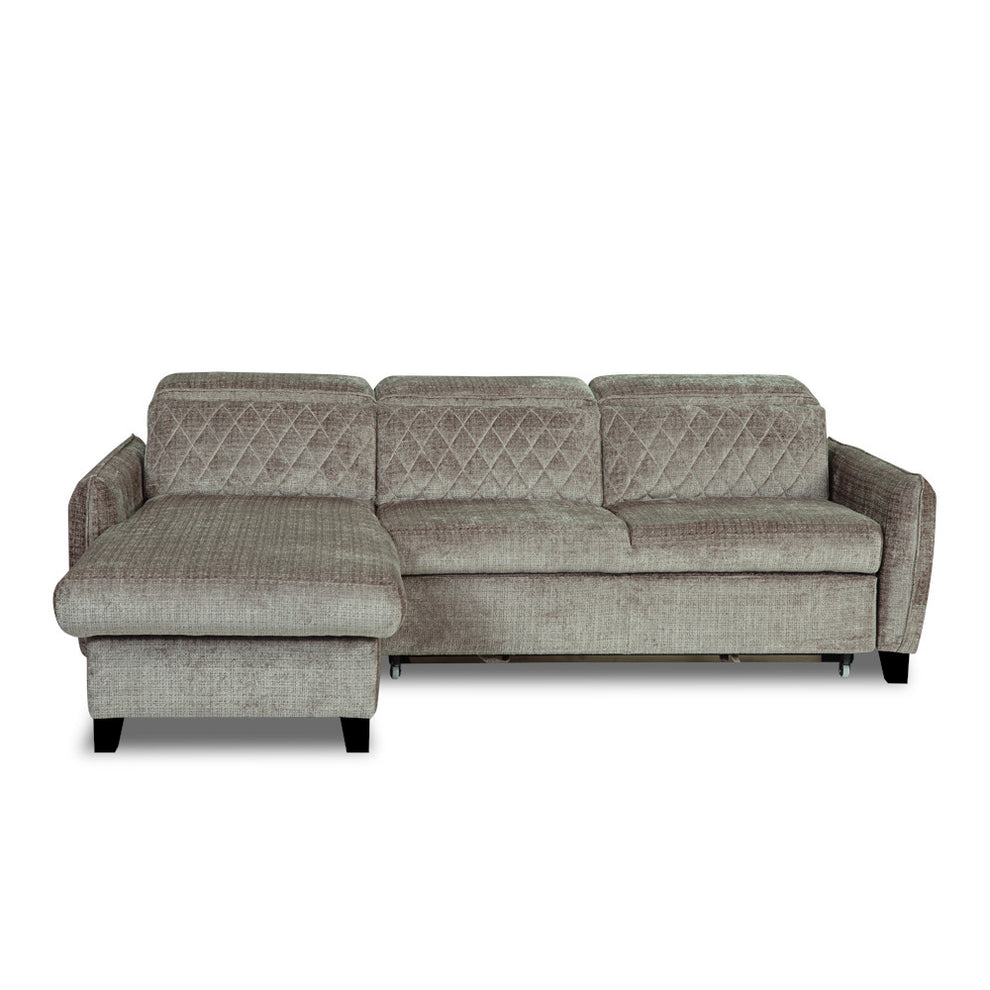 Coltar Extensibil Cu Insula Stanga Tiago, 5 Locuri, Tetiere Reglabile, Maro, Cremona 24,