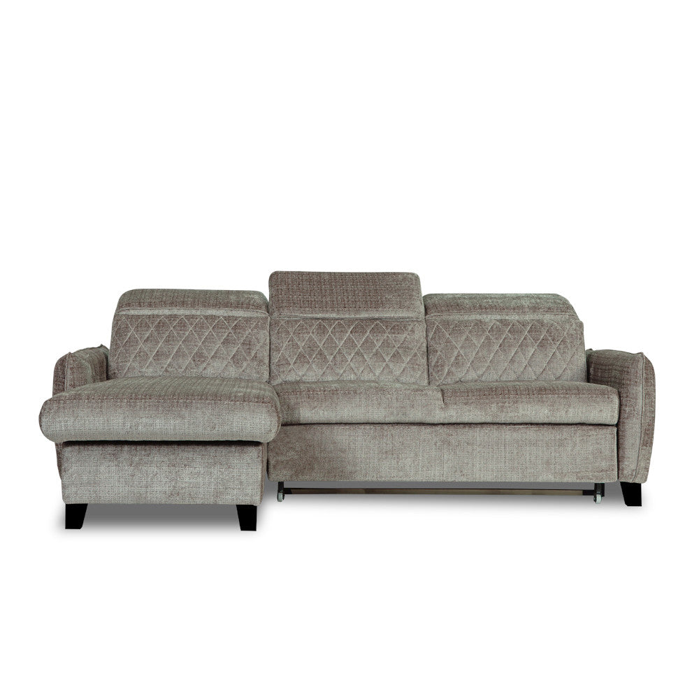 Coltar Extensibil Cu Insula Stanga Tiago, 5 Locuri, Tetiere Reglabile, Maro, Cremona 24,