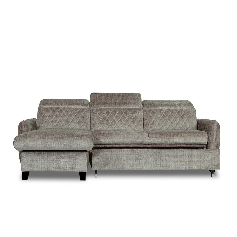 Coltar Extensibil Cu Insula Stanga Tiago, 5 Locuri, Tetiere Reglabile, Maro, Cremona 24,