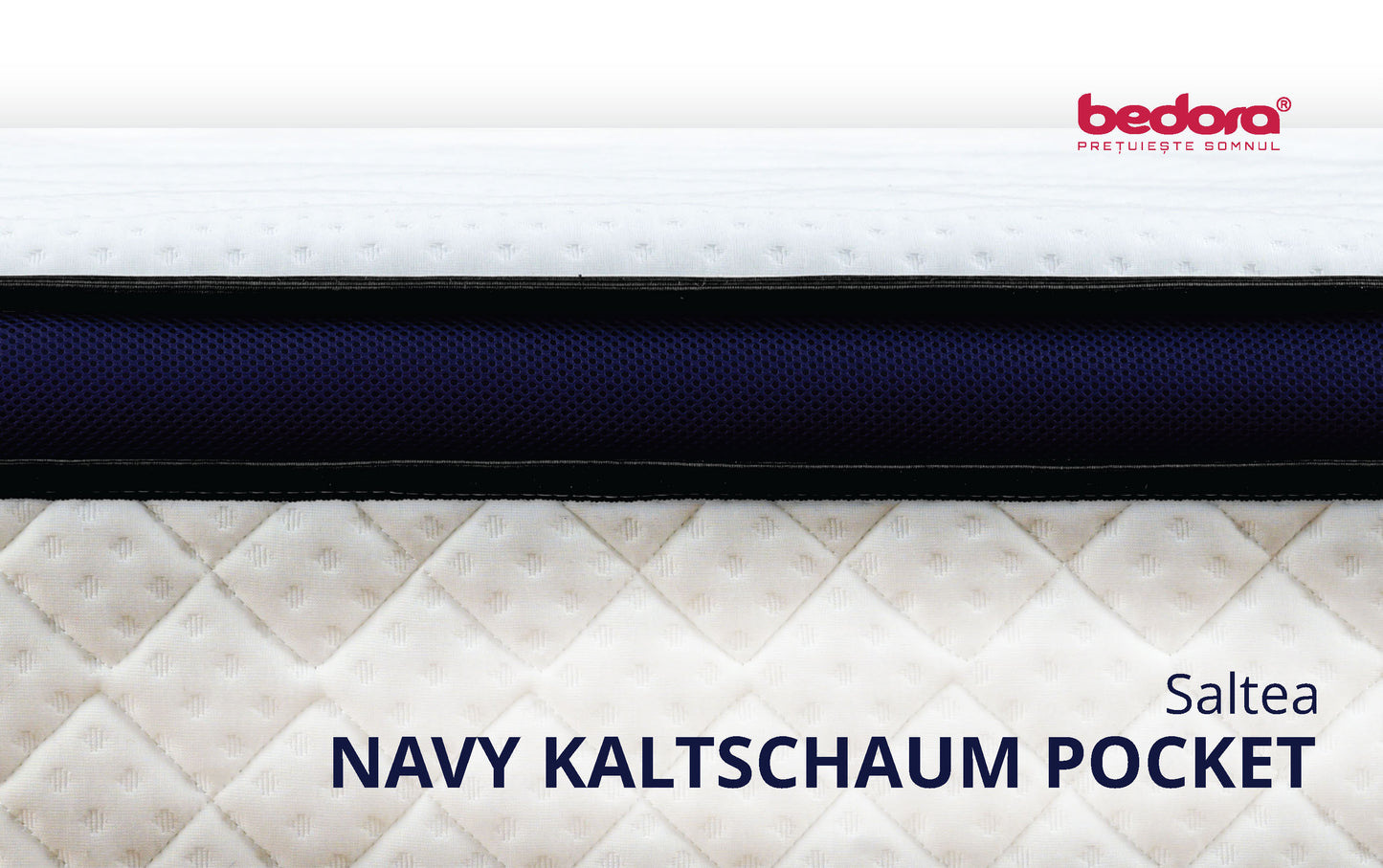 Saltea Navy, 90 x 200 x 30 Cm