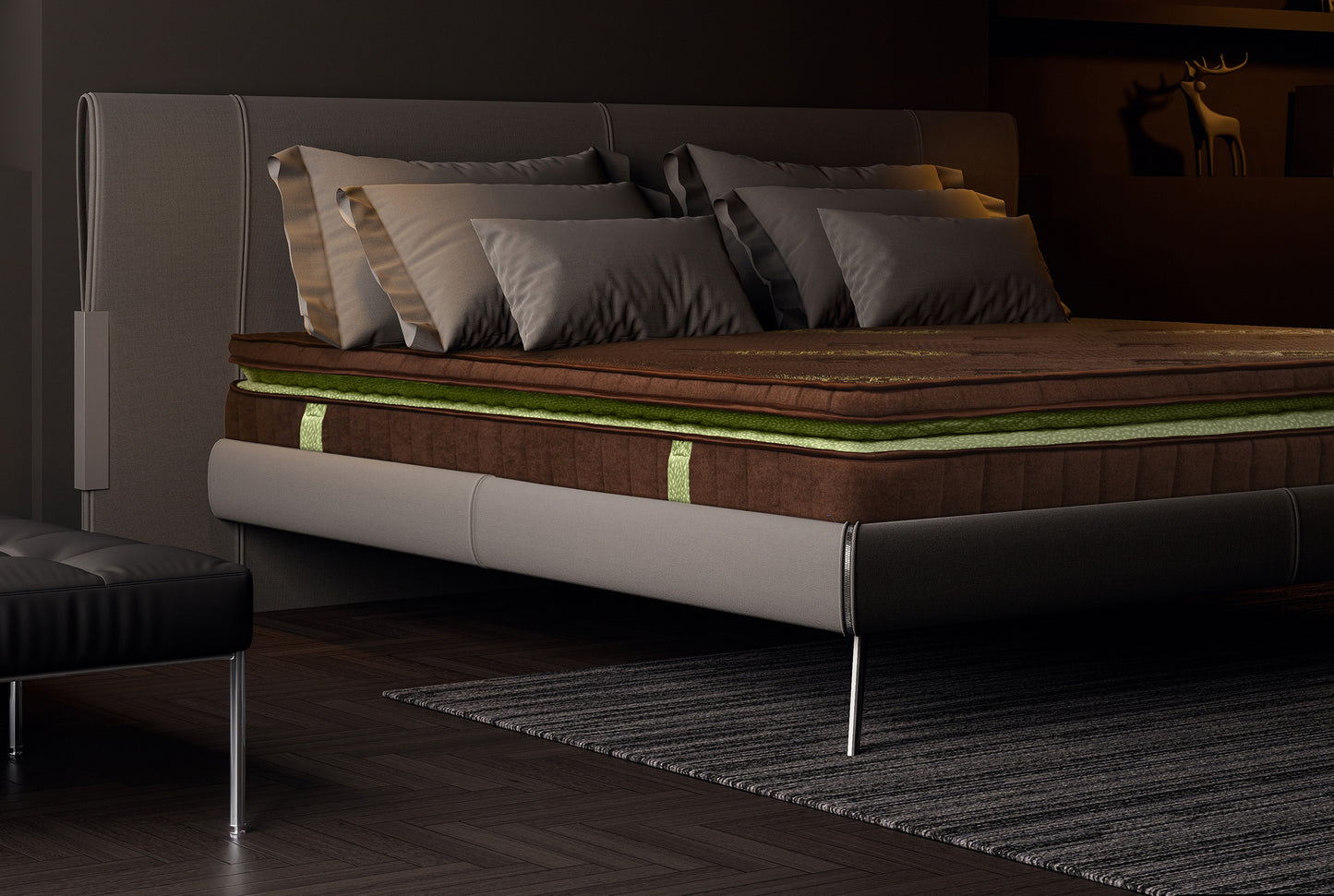 Saltea Dubai Chocolate Delux Latex Pocket, 180 x 200 x 28 Cm