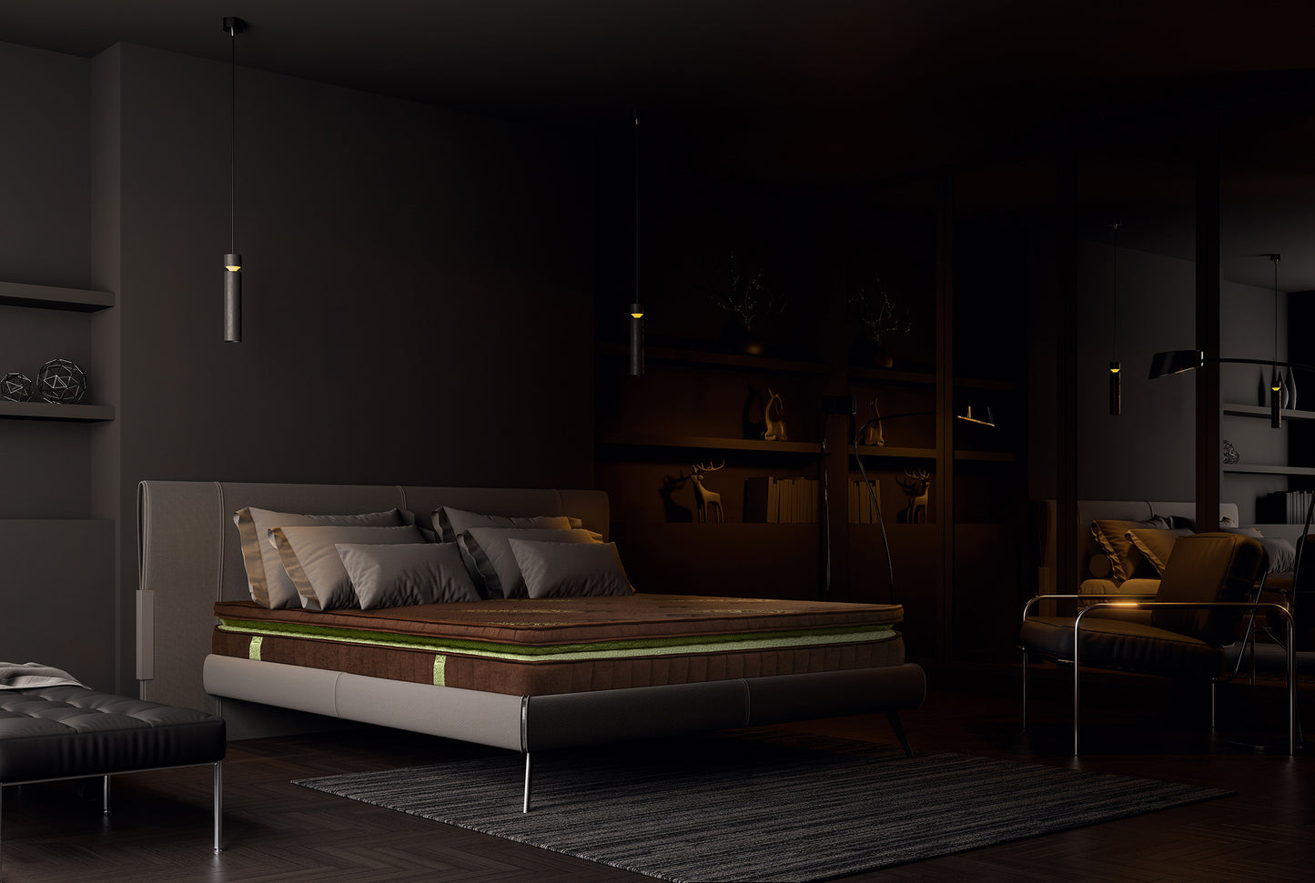 Saltea Dubai Chocolate Delux Latex Pocket, 140 x 200 x 28 Cm