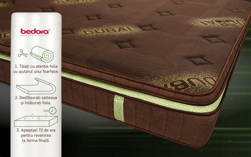 Saltea Dubai Chocolate Delux Latex Pocket, 140 x 200 x 28 Cm