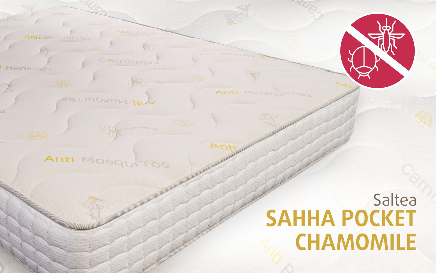 Saltea Sahha Pocket Antiplosnita Cu Musetel, 140 x 200 x 24 Cm