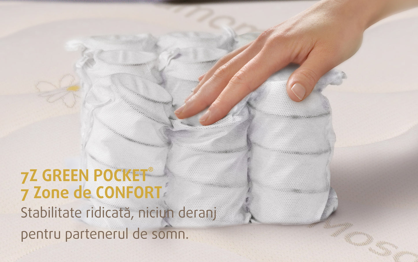 Saltea Sahha Pocket Antiplosnita Cu Musetel, 140 x 200 x 24 Cm